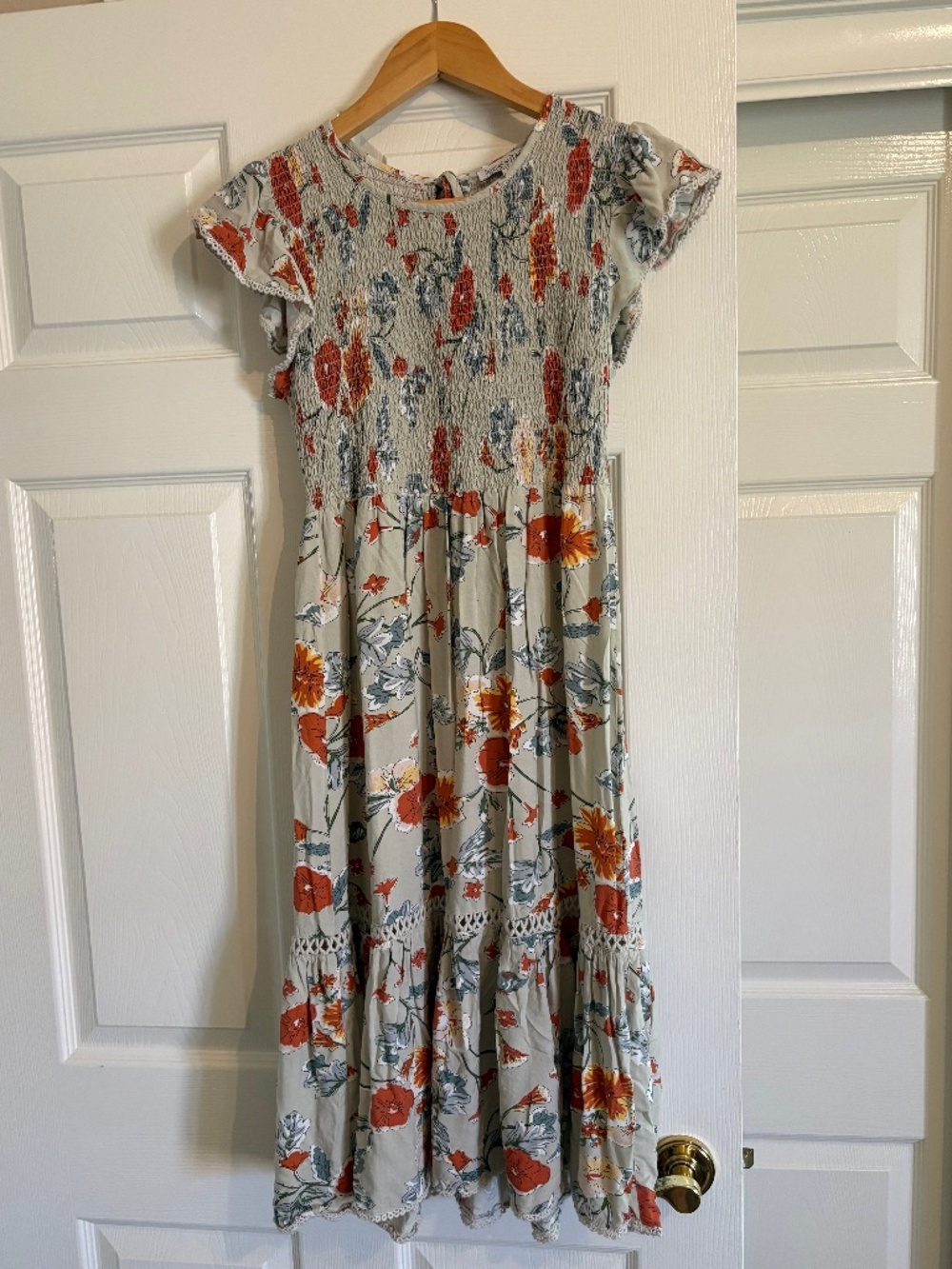 Patrons of Peace Smocked Floral Dress